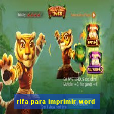 rifa para imprimir word