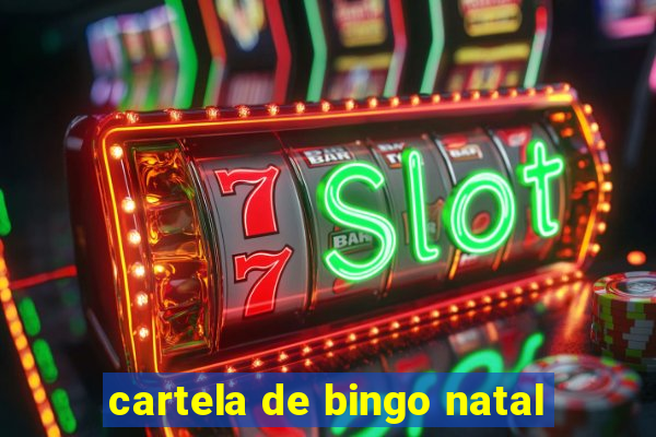 cartela de bingo natal